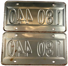 Vintage Illinois 1976 License Plate Set Pair Bicentennial 180 440 Man Cave Decor