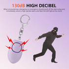 130db Portable Personal Alarm 2-pack For Self Defense  Rechargeable Keychain Wit