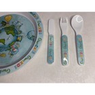A Loja Do Gato Preto Greenkids Greencats Melamine 4pc Plate Utensil Set Kids