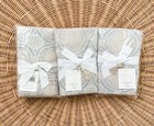 New Serena   Lily Cavallo Tile Linen Euro Pillow Sham-flax Beige chambray Blue