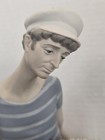 Lladro Porcelain Figurine Of Man Playing Accordion  01004606 Matte  has Repair 