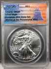 2017 P S W American Silver Eagle Anacs Ms69 3-coin Mint State Set   July Labels