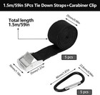 5 X Lashing Straps With D-spring Adjustable Cam Buckle Tie Down Cinch Strap 1 5m