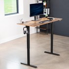 Vivo Electric 55 X 24 In Standing Desk  Memory Height Adjustment  Rustic Vint   