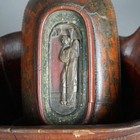 Antique Chinese Figural   Polychromed Wooden Basket Circa 1920