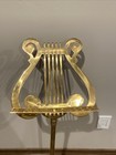 Brass Music Stand Lyre Adjustable Height  Vintage Ornate