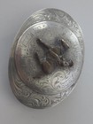 Vintage Sterling Silver Rodeo Bronc Rider Belt Buckle 122g Western