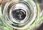 One Salviati Murano Italy Crystal    bassorilievi    Shot Glass Green Band Signed