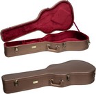 Crossrock Super Jumbo Acoustic Guitar Case For Gibson Sj-200   Chocolate Brown