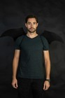 35  Black Bat Dragon Wings Masquerade Dark Angel Adult Elastic Straps Costume