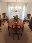 New Formal Dining Brown Cherry  79 -103  Extendable Table   Chairs Traditional