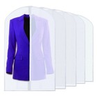5pcs Clothes Coat Protect Garment Cover Bags Suit Storage Bags Zipper Dress  - 