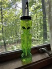 Vintage 1997 Water Bottle Green  Alien Shape Ufo Space  Sci Fi 15 X 3in