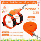 Tondiamo 4 Sets Adjustable Bunny Rabbit Harness And Leash Set Small Pet Cute Ves