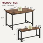 Dining Table Set For 4  Kitchen Table With Benches