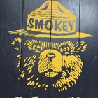 Rustic Wooden Sign Smokey The Bear Prevent Wildfires 13 1 2   x 17 1 2 Preowned