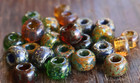 25 Aged Picasso Mix Czech Glass Beads 8 - 9mm Seed Beads Glass Pony Beads