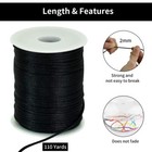 2mm X 110 Yards Black Nylon Cord Satin String For Bracelet Jewelry Ma   