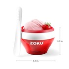 Zoku Ice Cream Maker And Serve Bowl  Stainless Steel Core  Bpa-free  Red