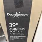 Deckorators 2-1 2    Square X 39    Tall Textured Black  Aluminum Deck Post 1223176