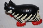 Kliban Style Cat Coin Bank Takahashi Black White Stripe Red Sneakers Vtg