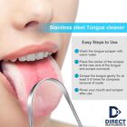 2-pack Tongue Scraper Cleaner Stainless Steel Dental Fresh Breath Cleaning Oral