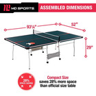 Table Tennis 4 Pc Ping Pong Indoor Folding  2 Paddles Balls Accessories Mid Size