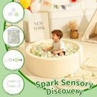Trendplay Plastic Balls For Ball Pits - Pack Of 100  Green Beige Pearl White 