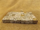 Lot Of 46 Vintage Dice Mostly White  Measure About 1 2 