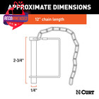 25012 Trailer Coupler Pin With 12-inch Chain  1 4-inch Pack Of 1 