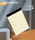 Note Pads 4x6 In Legal Pads Thick Writing Pads 8 Pack Perforated Yellow Paper   