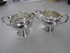Vintage Alvin Sterling Silver Creamer And Sugar Bowl Set  s209 