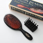 Mason Pearson Junior Mix Bn2 Dark Ruby Hairbrush With Cleaning Brush Genuine Jp