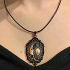 Sun Moon Gothic Pendant Jewelry Nature Vintage Black Necklace E