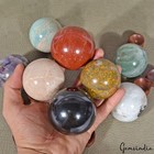 2kg 8pcs Natural Untreated Multi Color Loose Sphere ball Wholesale Huge Gems Lot