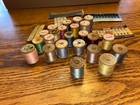 Lot Vintage Wooden Thread Spools And Other Sewing Parts