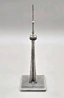 Vintage Cn Tower Toronto Canada Metal Replica Model Statue Metal Souvenir 7 5 