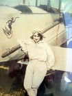 Pioneer Aviatrix     Ca 1930 - Original Large Oval Hand Tinted Photograph - Framed