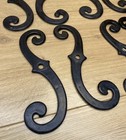 S Shutter Dogs 7    Steel Shutter Holdbacks S Shaped Black Lot Of 8