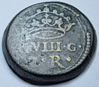 Antique 1600 s 2 Reales Weight Spanish Colonial Scale Counterweight Pirate Coin