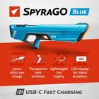 Spyra Electric Water Blaster  Lightweight Outdoor Squirt Toy Game  Spyrago  Blue