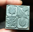 Vintage Letterpress Printing Block Trees Advertising Logo 