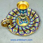 Amazing Rare Antique Russian 88 Silver Enamel Candleholder Ak For Tiffany 1896