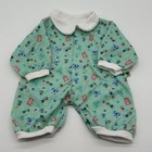 Build A Bear Green White Baby Sleeper Pjs Pajamas Teddy Sleep Clothes Outfit