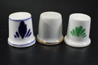 Thimbles Windmill Set Of 3 Bone China Sewing Vintage Collectible