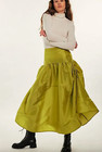 New Free People Lentil Sprout Green Emery Drop Waist Midi Skirt Sz Xs