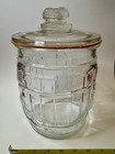Mr  Peanut Glass Jar Planters    glass Barrel  Original Lid With Seal Vintage