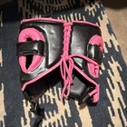 Fly Boxing Mma Training Headgear Headguard Black pink Protective Head Gear