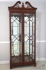 71652  Karges Beveled Glass Chippendale Mahogany Curio Cabinet