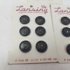 Vintage Lansing Two-hole Buttons New Old Stock Small Black On Card Lot Of 18x